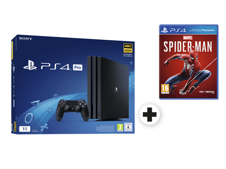 SONY PS4 Pro + Game Marvels Spider-Man